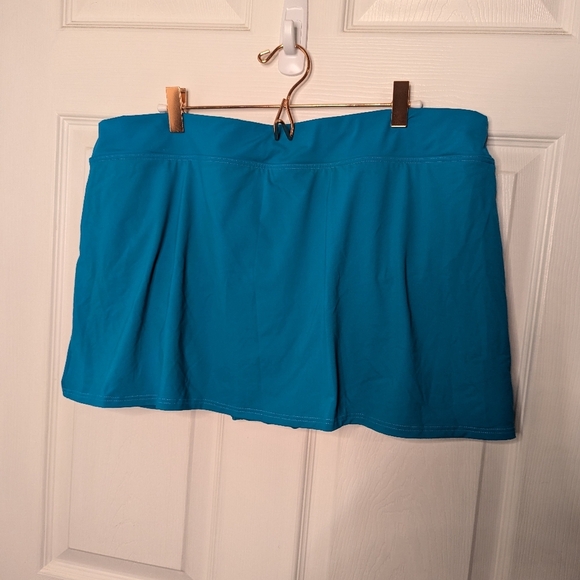 Lands End Womens Bathing Suit Skirt Swim Blue Size 18W Skort - Picture 1 of 5